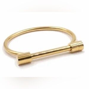 Kinsley Armelle 18K Gold Ion Plated Locking Bar Bracelet